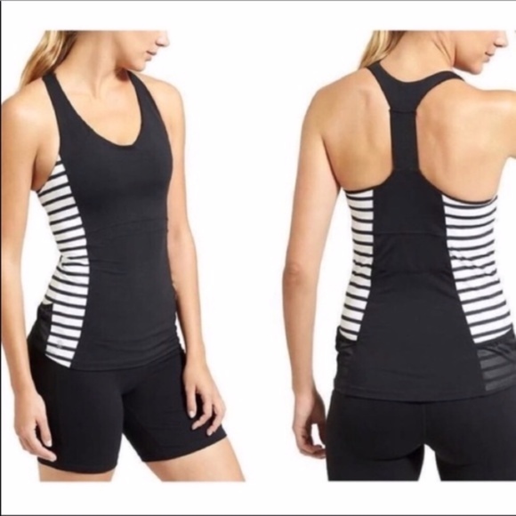 Athleta Tops - Athleta Ace Racer Stripe Built-in Bra Tank